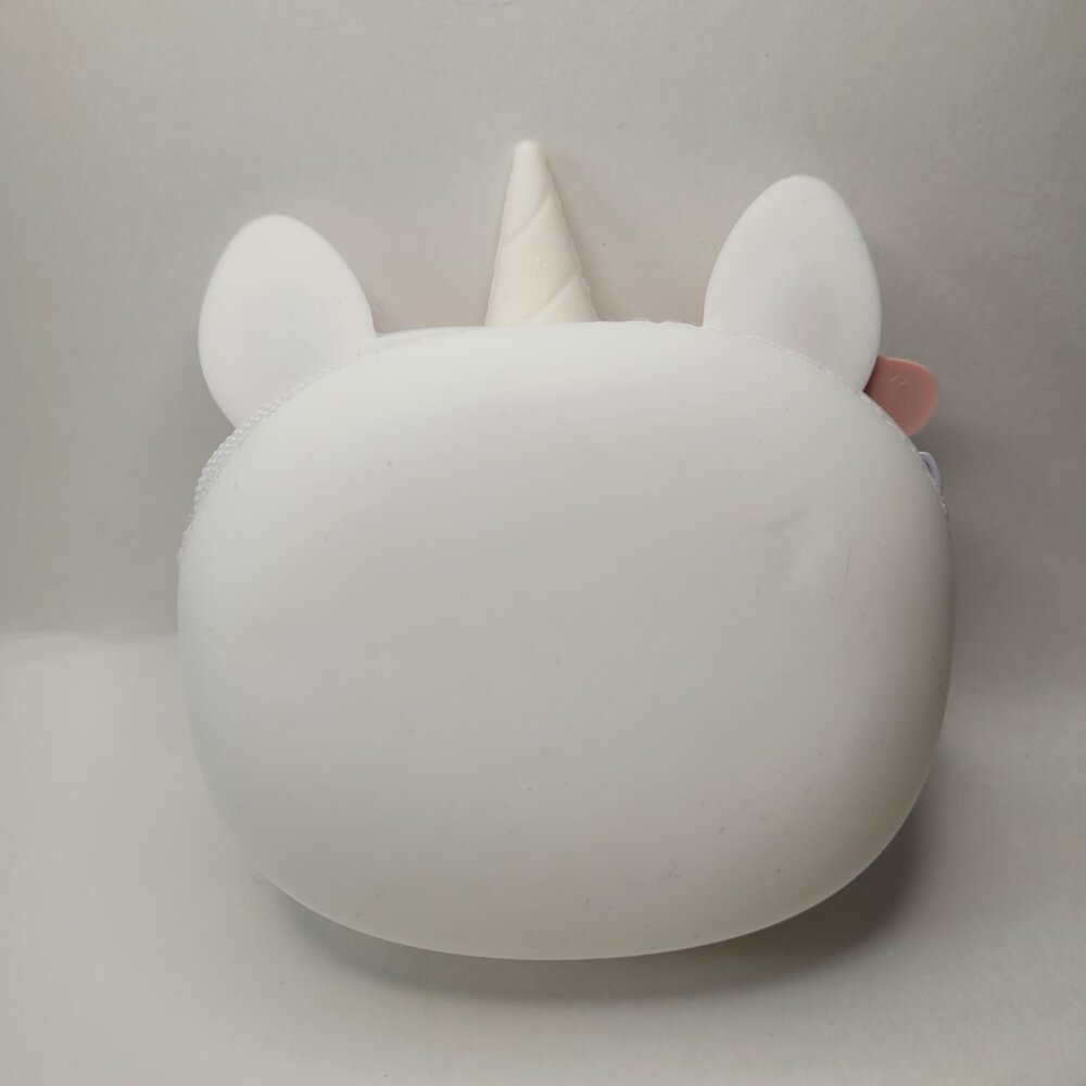 Claire's Unicorn Butterfly Crown Silicone Coin Purse White Jelly Wallet - Picture 2 of 7